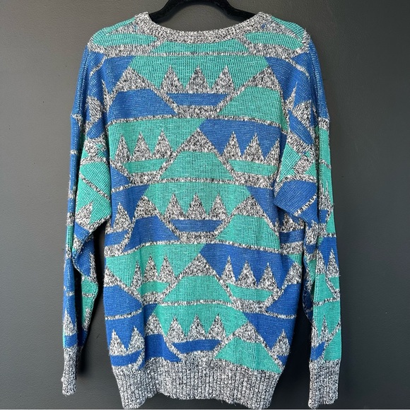 Vintage Caldwell Abstract Print Knit Sweater - Picture 5 of 5